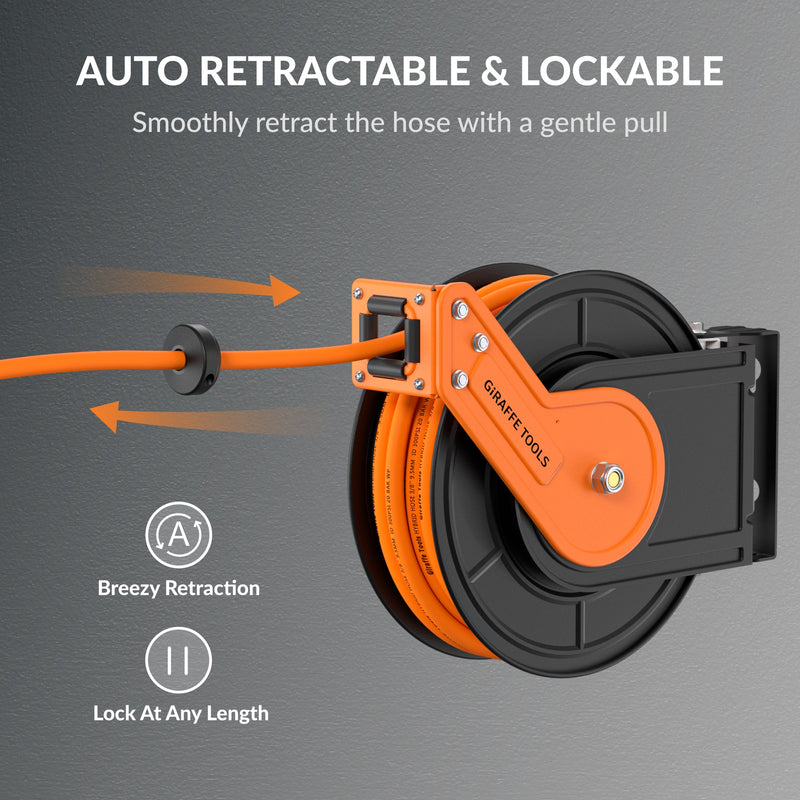 Load image into Gallery viewer, Retractable Air Hose Reel-Alloy Steel Reel-3/8in 25ft-50ft
