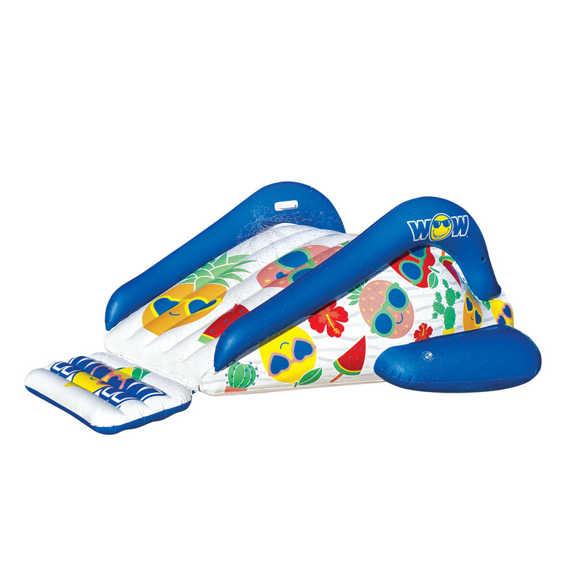 Load image into Gallery viewer, WOW Sports Fruit Fun Soaker Sprinkler Inflatable Slide for In-Ground Pools

