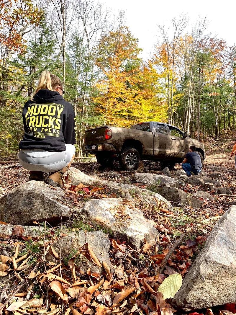 Load image into Gallery viewer, Muddy Trucks Zero F*cks Hoodie
