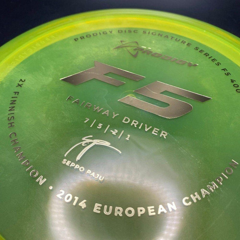 Load image into Gallery viewer, F5 400 Plastic Fairway Driver - Seppo Paju Signature Stamp
