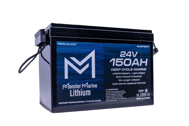 Load image into Gallery viewer, 24v 150ah Lithium Marine Trolling Motor Battery "IRON CLAW" - Bluetooth
