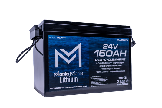 24v 150ah Lithium Marine Trolling Motor Battery "IRON CLAW" - Bluetooth
