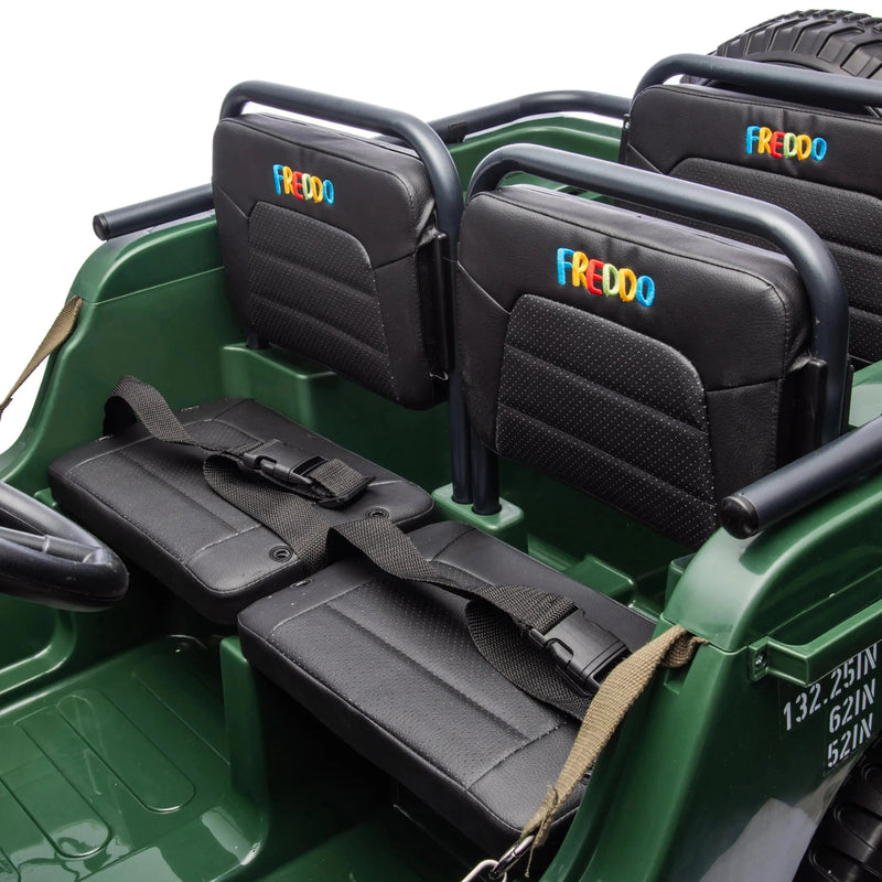 Load image into Gallery viewer, 24V Freddo Military Willy Truck 3 Seater Electric Ride on

