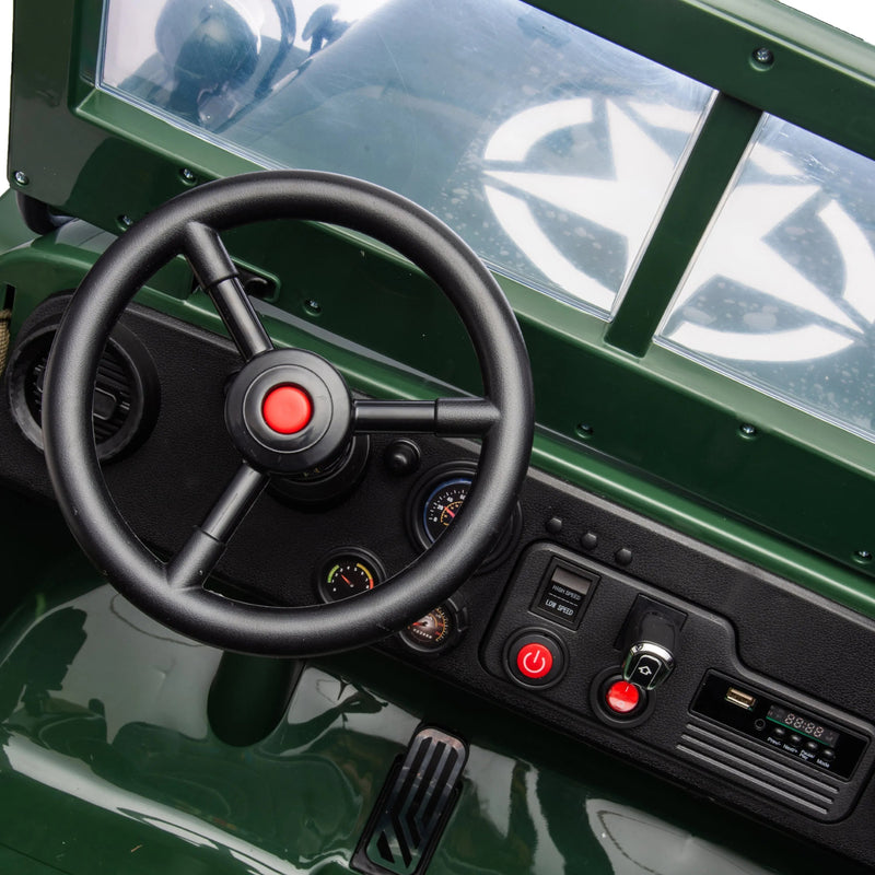 Load image into Gallery viewer, 24V Magic Cars Military Willy Jeep 3 Seater Electric Ride on
