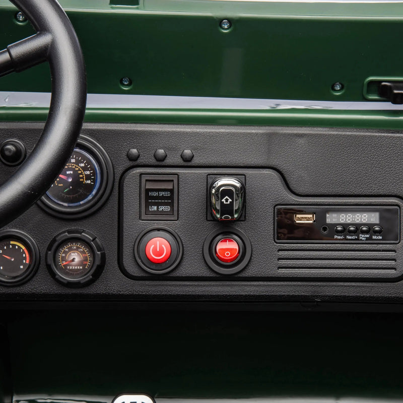 Load image into Gallery viewer, 24V Freddo Military Willy Truck 3 Seater Electric Ride on
