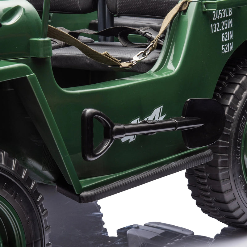 Load image into Gallery viewer, 24V Magic Cars Military Willy Jeep 3 Seater Electric Ride on
