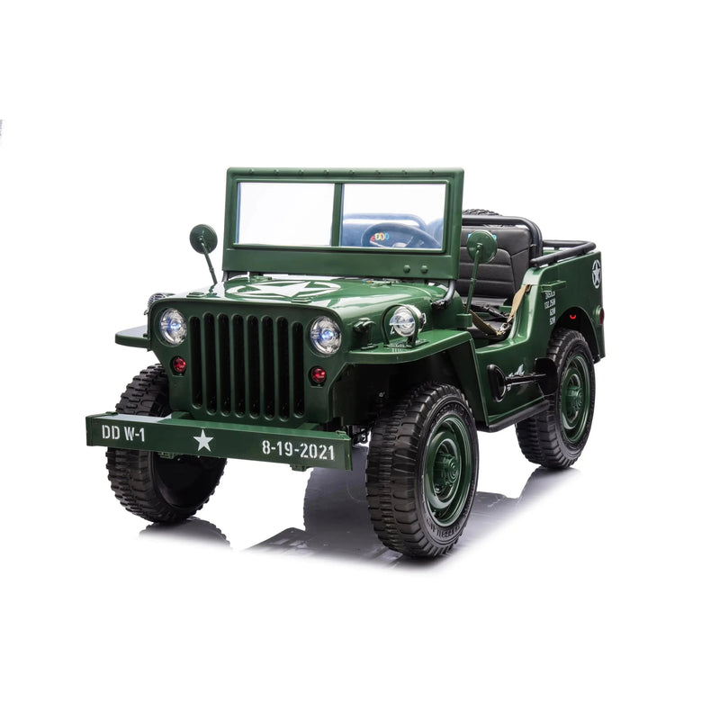 Load image into Gallery viewer, 24V Freddo Military Willy Truck 3 Seater Electric Ride on

