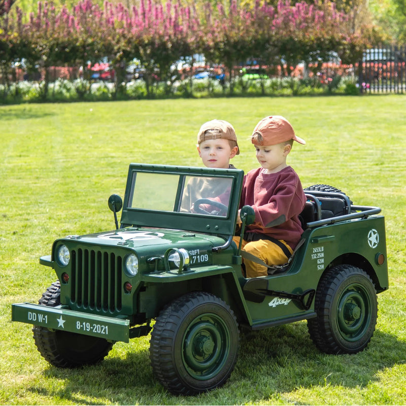 Load image into Gallery viewer, 24V Freddo Military Willy Truck 3 Seater Electric Ride on
