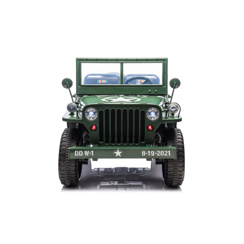 Load image into Gallery viewer, 24V Freddo Military Willy Truck 3 Seater Electric Ride on
