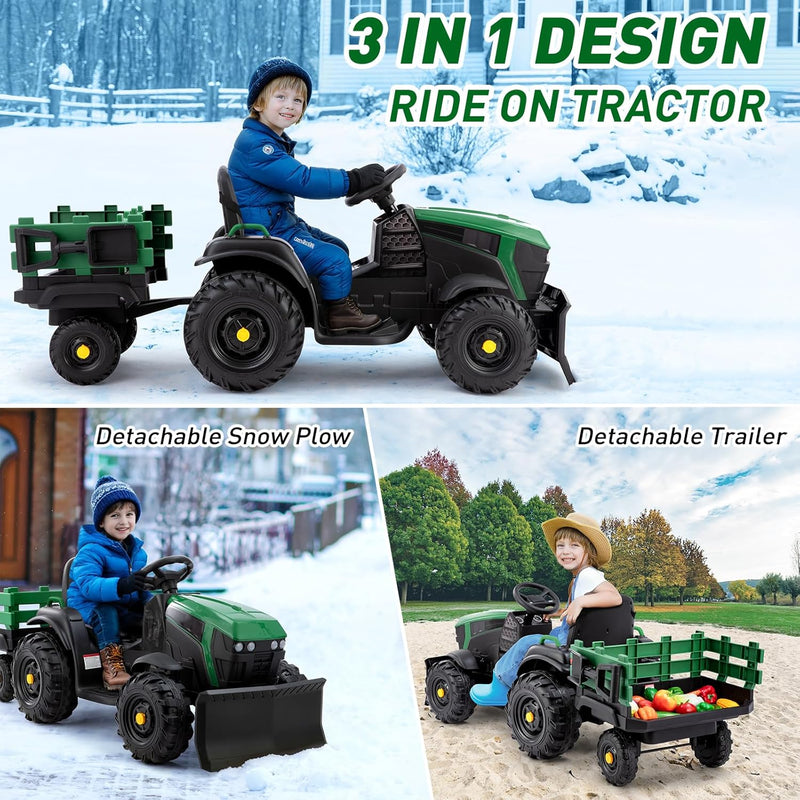 Load image into Gallery viewer, 24V Ride-On Snow SUV Toy with Snow Plow Scoop and Parental Remote Control
