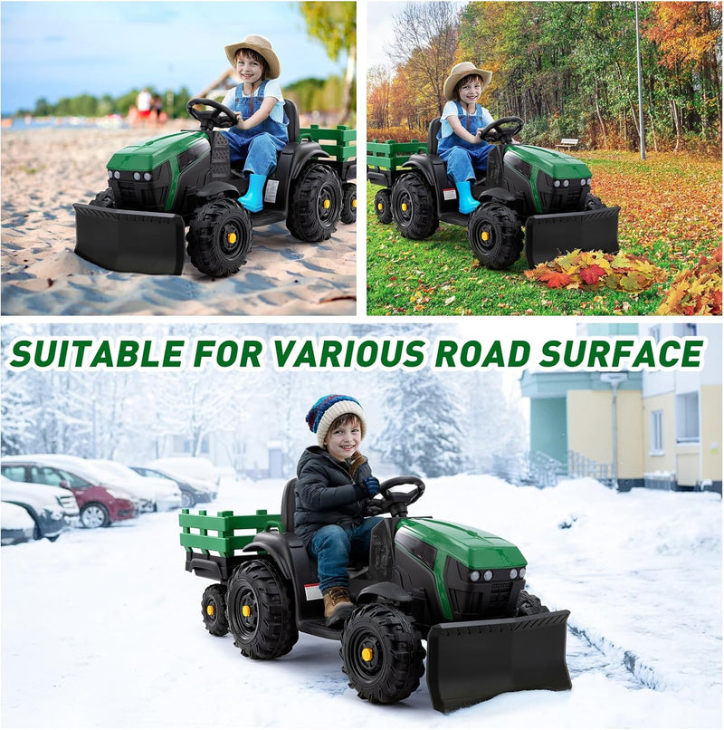 Load image into Gallery viewer, 24V Ride-On Snow SUV Toy with Snow Plow Scoop and Parental Remote Control
