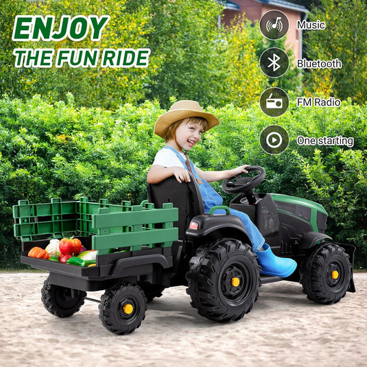 24V Ride-On Snow SUV Toy with Snow Plow Scoop and Parental Remote Control
