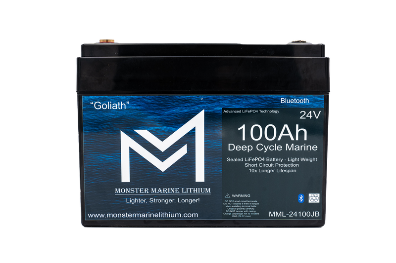 Load image into Gallery viewer, 24V 100Ah Lithium Marine Trolling Motor Battery "Goliath" - Bluetooth
