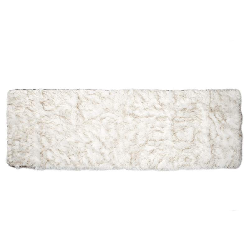 Load image into Gallery viewer, PupProtector™ Waterproof Bed Runner - White with Brown Accents
