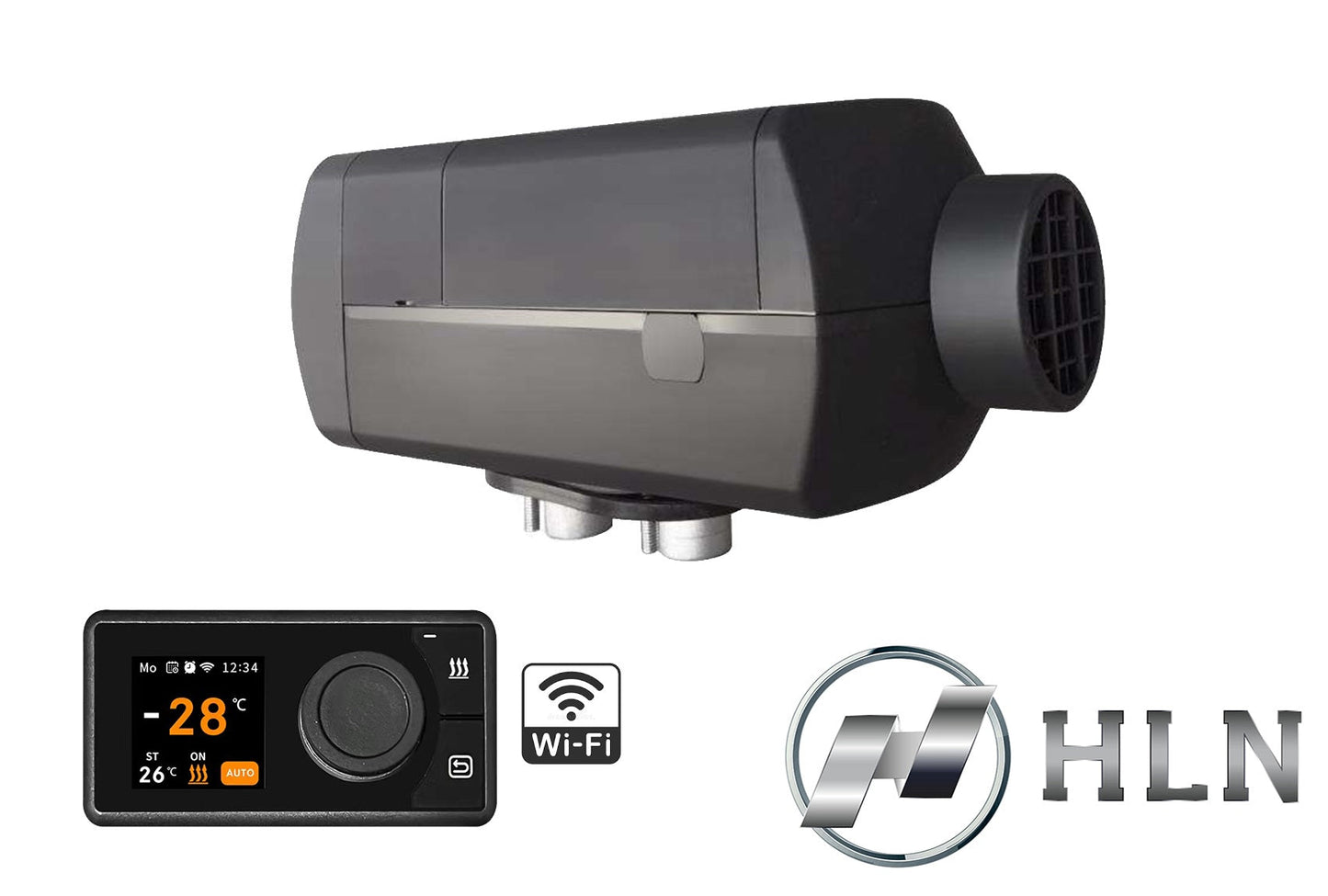 HLN 2kW PRO Air Diesel Heater 12v -40F, Vehicle Original Equipment; Installation Kits, WiFi Controller Included