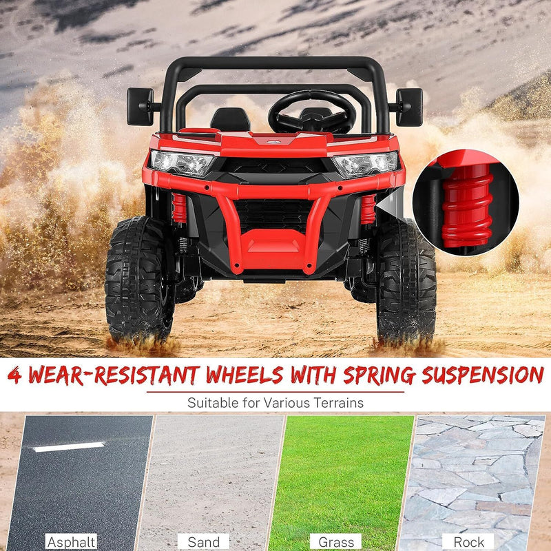 Load image into Gallery viewer, 24V 4WD Electric UTV Dump Truck Car for Kids with Dump Bed - 2 Seater Ride-On Toy
