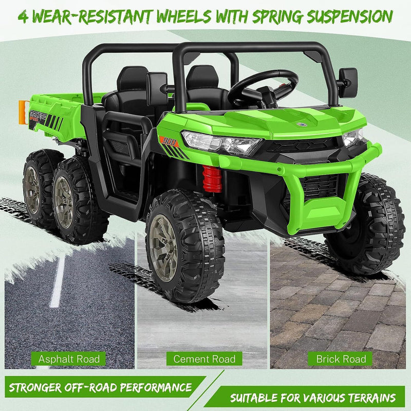 Load image into Gallery viewer, 2-Seater 24V Battery-Powered 4WD Dump Truck for Kids with Remote Control
