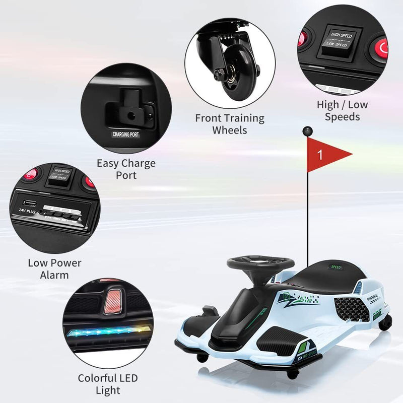 Load image into Gallery viewer, 24V Kids Electric Racing Car with Drift Mode - Battery Powered Ride-On Vehicle
