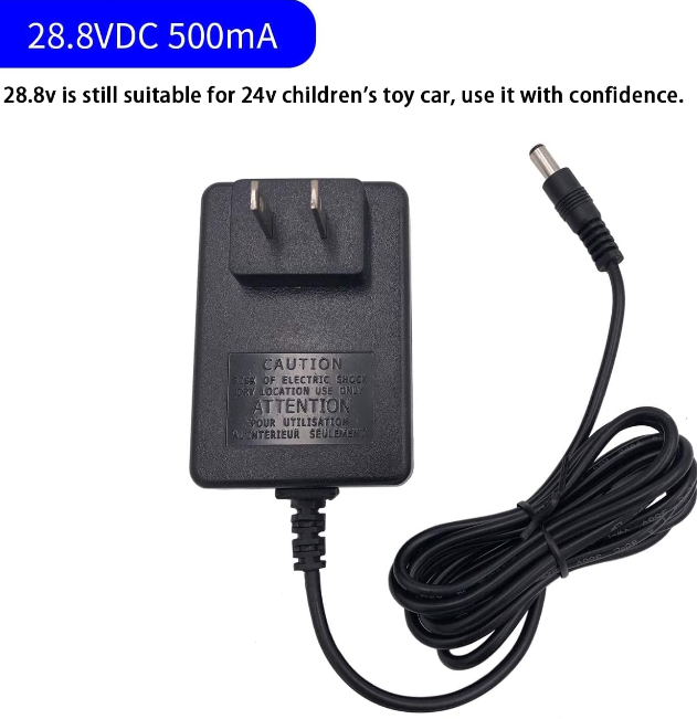 Load image into Gallery viewer, 24V Ride On Kids Car Battery Charger with Charging Indicator (Black)
