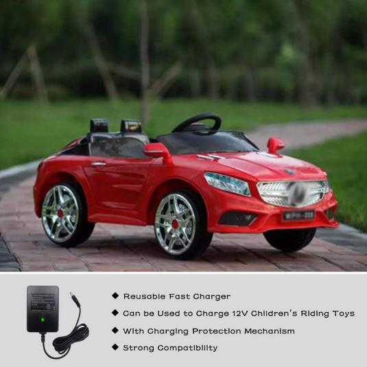 24V Ride On Kids Car Battery Charger with Charging Indicator (Black)