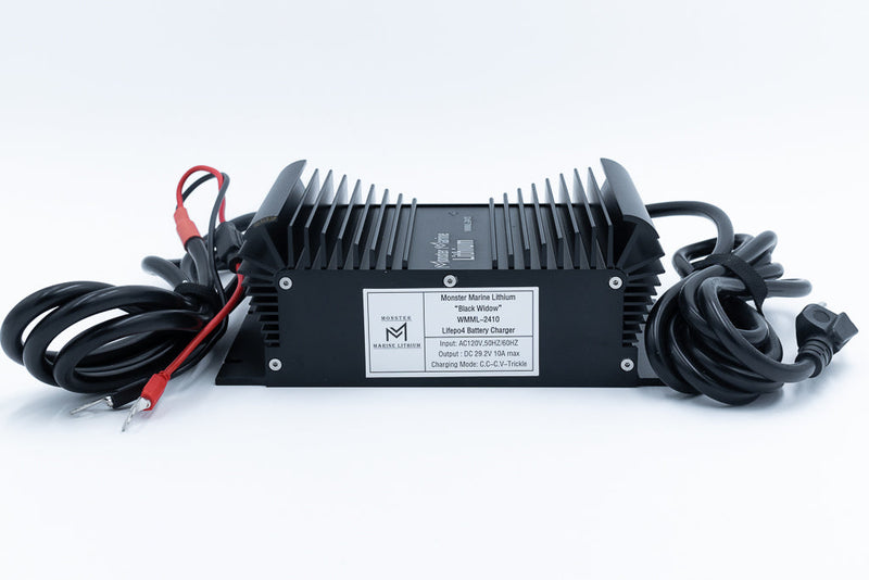 Load image into Gallery viewer, BLACK WIDOW 24V 10A Waterproof Lithium Battery Charger
