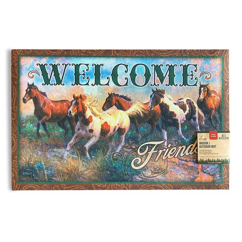 Load image into Gallery viewer, Door Mat Rubber 26in x 17in-Welcome Horse
