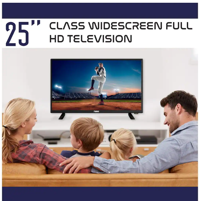 25" 12 Volt ACDC Widescreen LED 1080p Full HD Television with ATSC Digital Tuner (NT-2500)