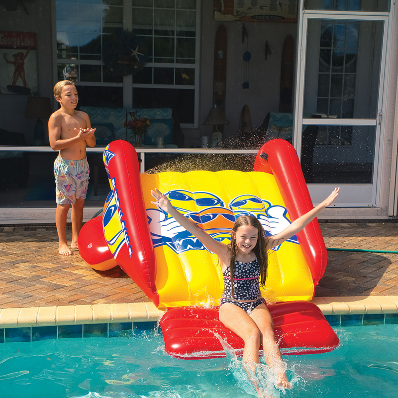 Load image into Gallery viewer, WOW Sports Slide N Smile Inflatable Pool Slide with Sprinklers for Kids and Adults
