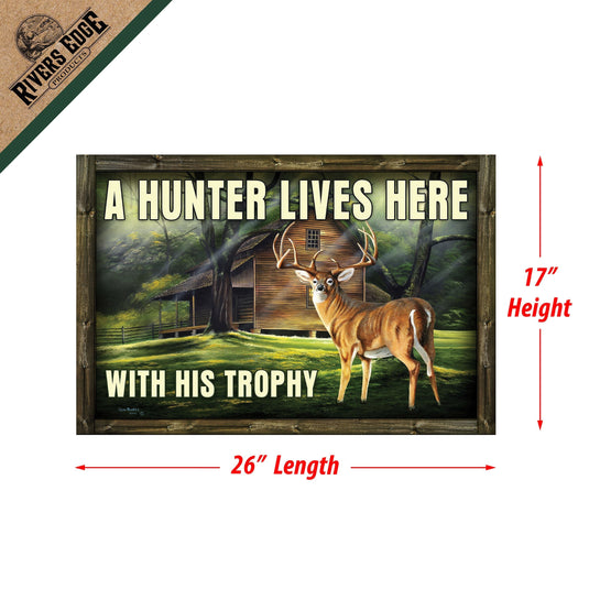 Door Mat Rubber 26in x 17in-Hunter Trophy