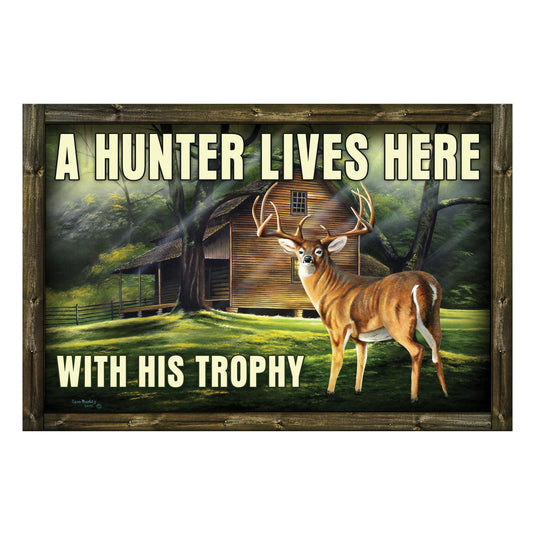 Door Mat Rubber 26in x 17in-Hunter Trophy
