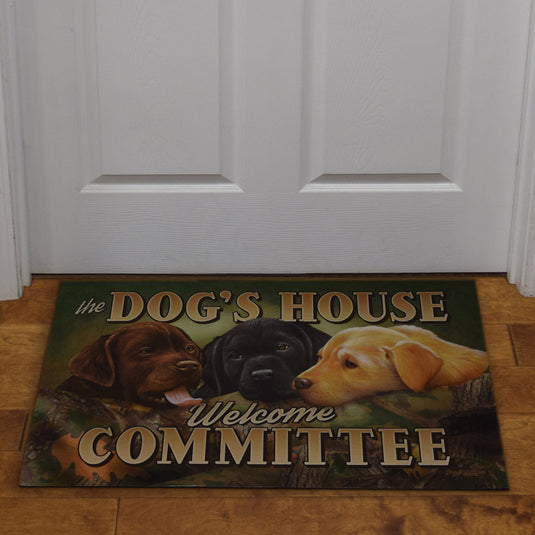 Door Mat Rubber 26in x 17in-Dogs House