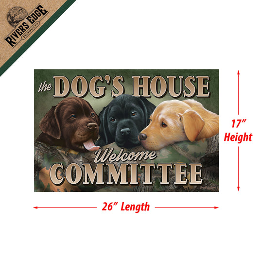 Door Mat Rubber 26in x 17in-Dogs House