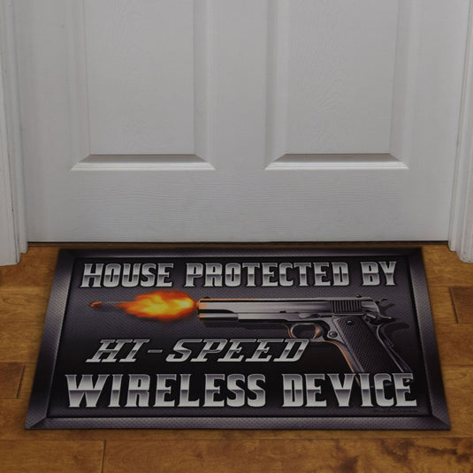 Door Mat Rubber 26in x 17in-Hi-Speed Wireless