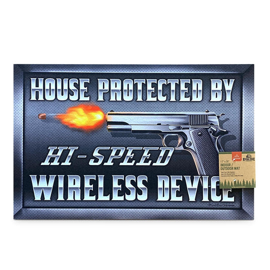 Door Mat Rubber 26in x 17in-Hi-Speed Wireless