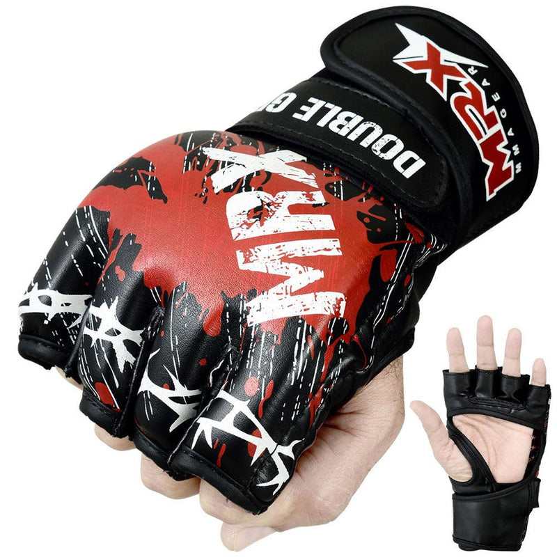 Load image into Gallery viewer, MRX Mma Grappling Gloves Blood Series Black
