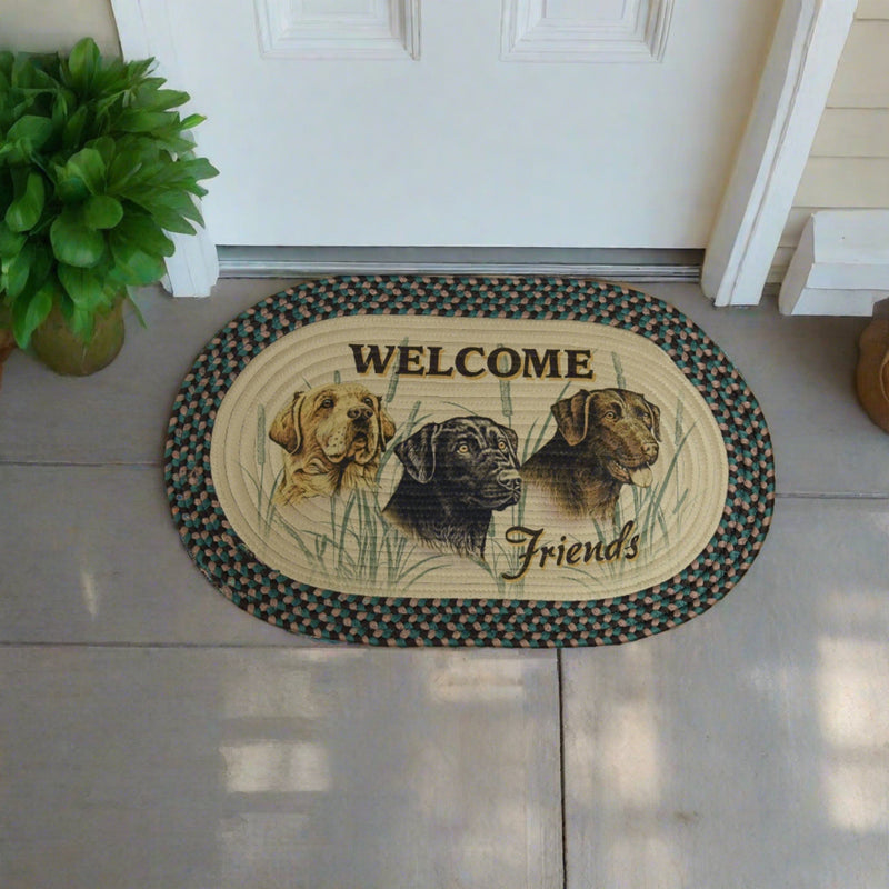 Load image into Gallery viewer, Braided Rug 26-inch Oval-Labs

