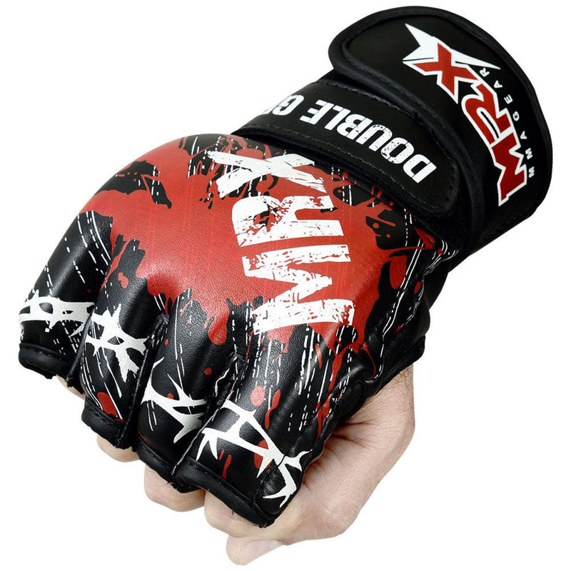 Load image into Gallery viewer, MRX Mma Grappling Gloves Blood Series Black
