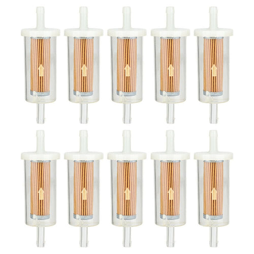 10-Pack 1/4-inch Fuel Filter For BS 695666 845125 691035 John Deere Z225 Z425 Z245 Z435 Z625 Z525E Z375R Z235 Z255 Z335E Z355E Z335M Mower Tractor