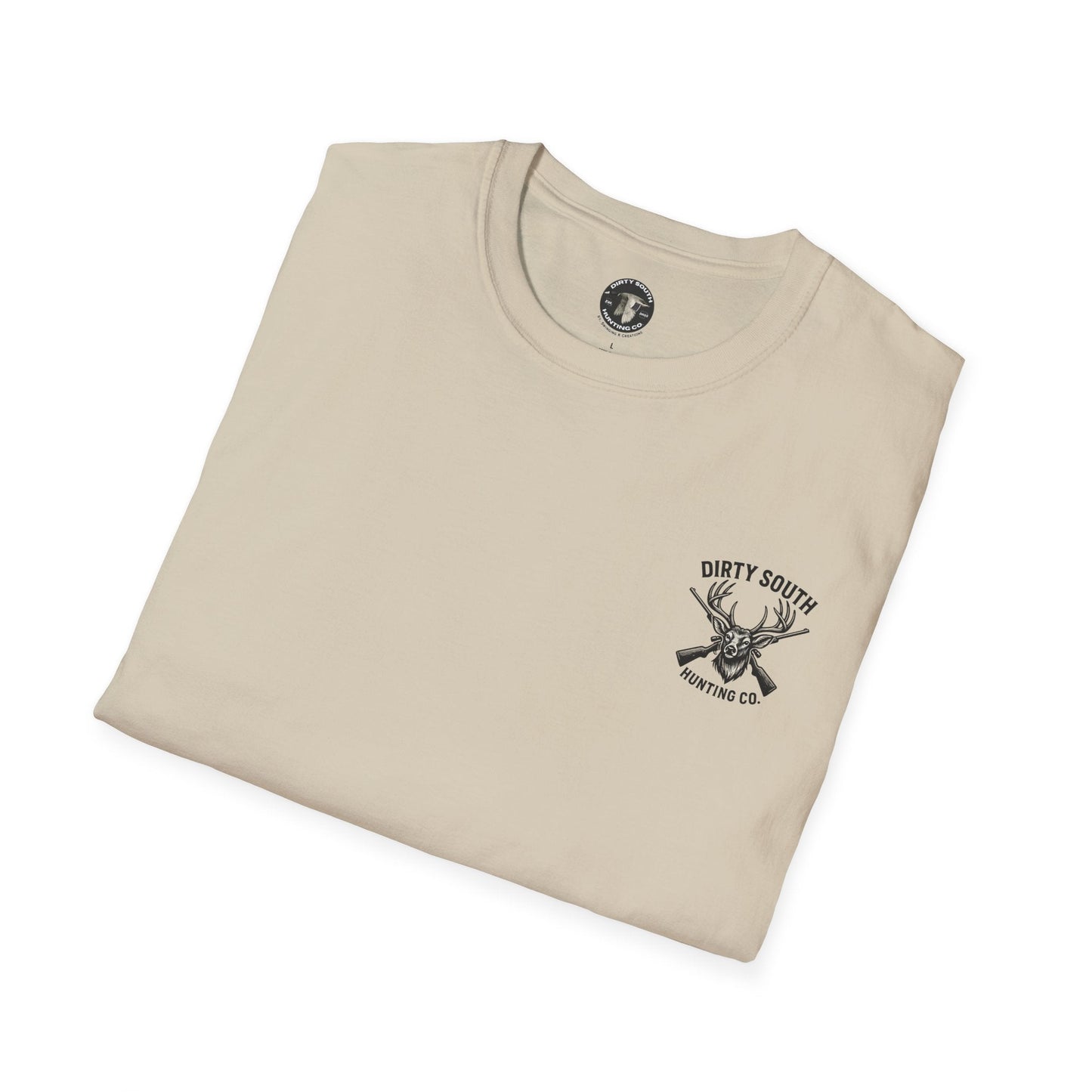 Watercolor Dirty South Hunting Co Unisex Softstyle T-Shirt - Southern Hunt Graphic Tee, Outdoor Apparel, Camo Hunter Top, Nature Lover Gift,
