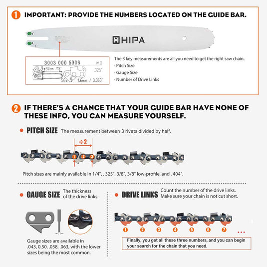 20 Inch Full Chisel Chain 3/8 Pitch .050 Gauge 72 DL For Husqvarna 455 Rancher 450 Stihl MS290 029 MS260 026 Chainsaw