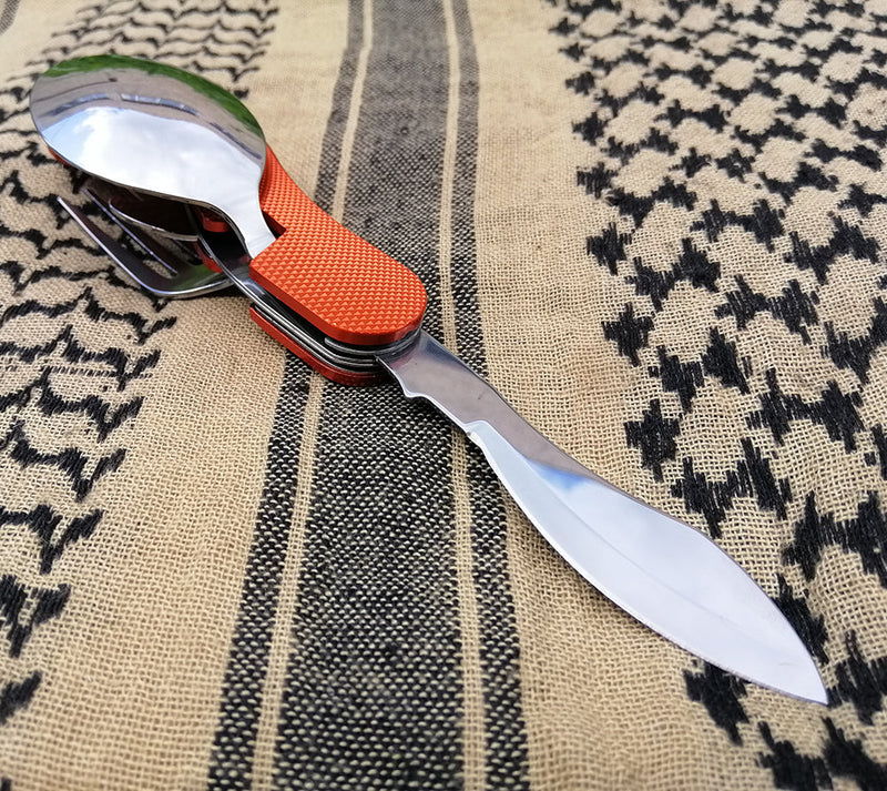 Load image into Gallery viewer, M-Tac Folding Two-Piece Cutlery Set
