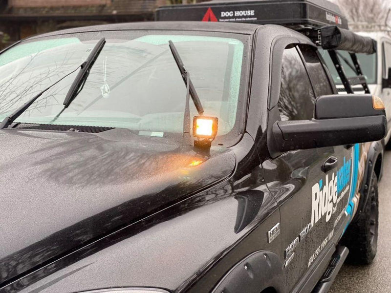 Load image into Gallery viewer, (2pcs/set) 3 inch 6 Modes White&amp;Amber LED Square Light Pod Working Lights with Wiring Harness for SUV ATV UTV Trucks Pickup Boat
