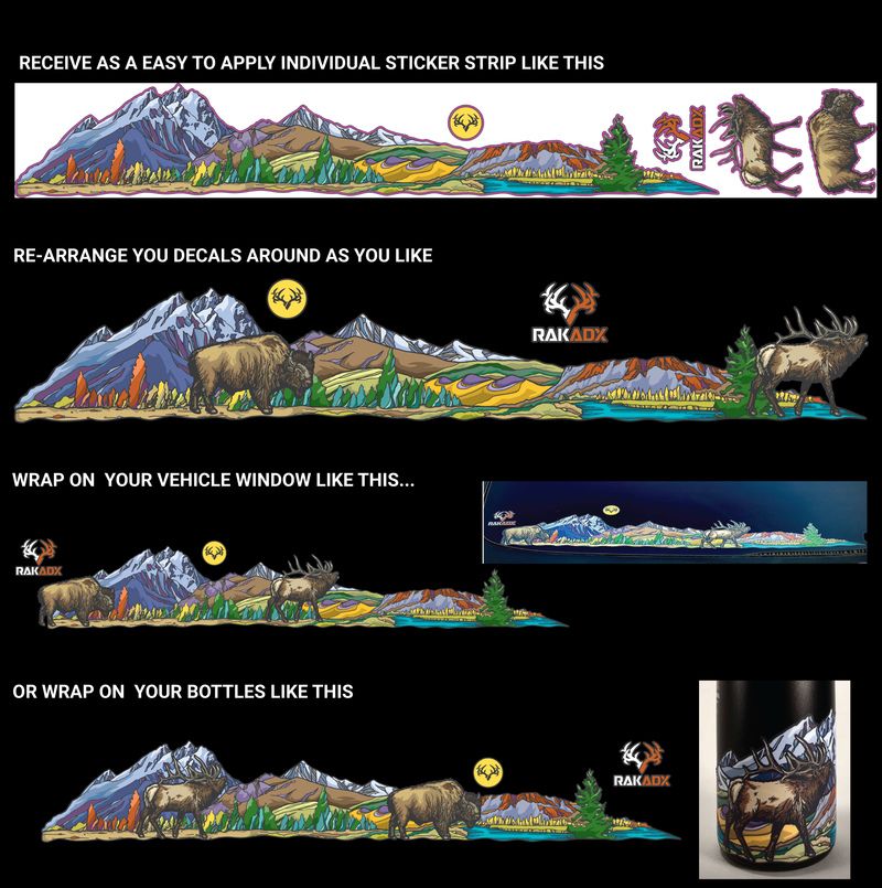 Load image into Gallery viewer, Rak Scape Sticker - Rocky Mtns
