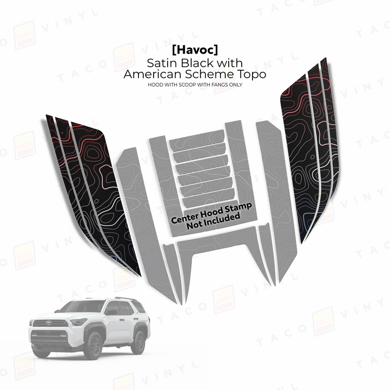Load image into Gallery viewer, 2025+ 4Runner Havoc Hood Scoop Stamp (W/ Fangs only)
