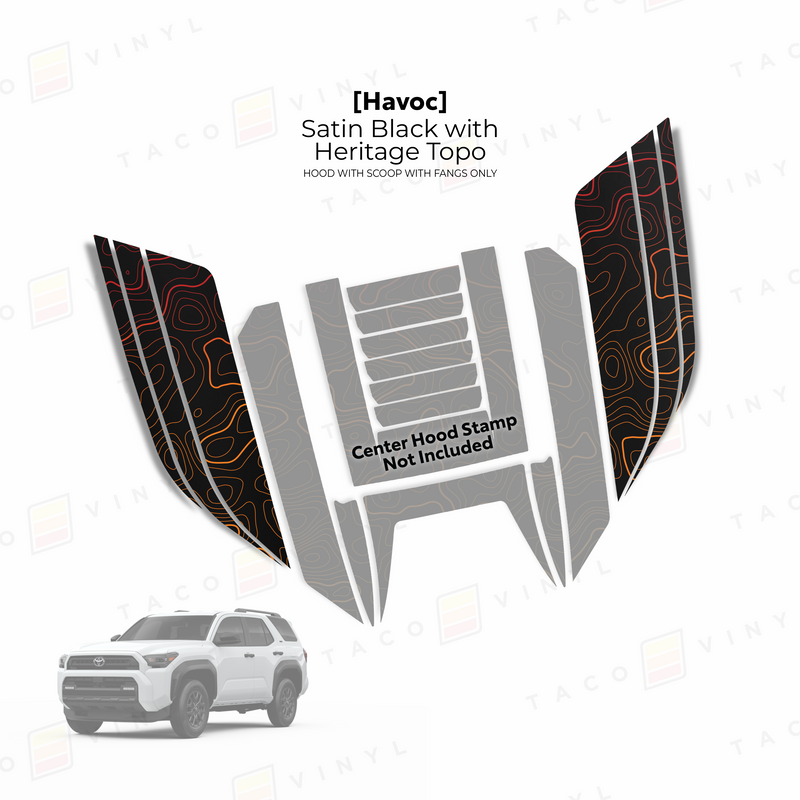 Load image into Gallery viewer, 2025+ 4Runner Havoc Hood Scoop Stamp (W/ Fangs only)
