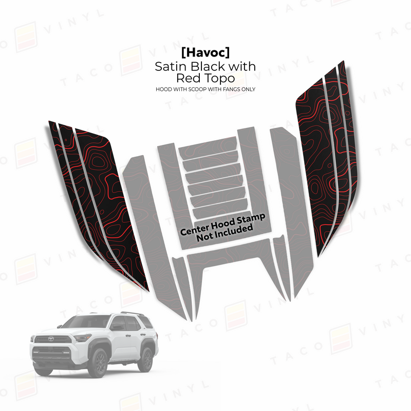 Load image into Gallery viewer, 2025+ 4Runner Havoc Hood Scoop Stamp (W/ Fangs only)
