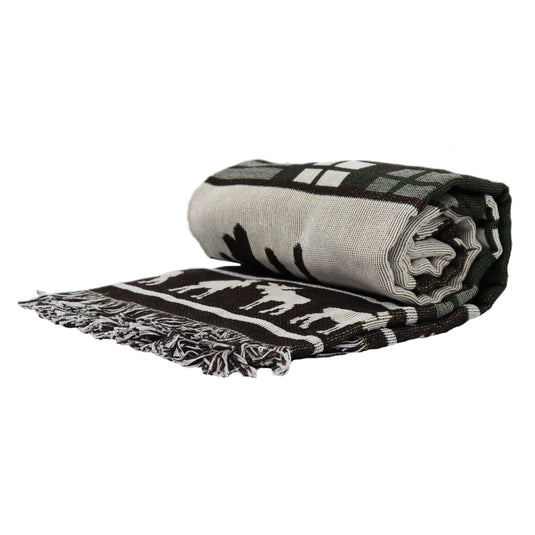 Tapestry Throw 50in x 60in-Moose