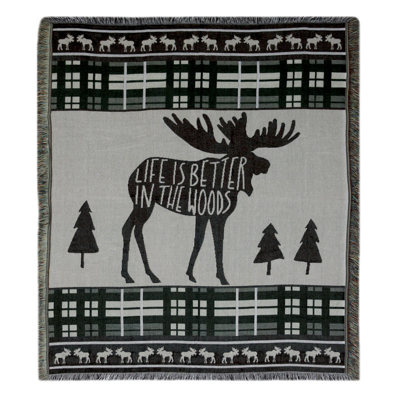 Load image into Gallery viewer, Tapestry Throw 50in x 60in-Moose
