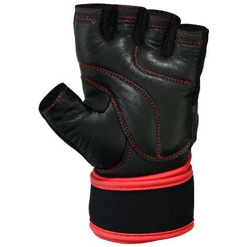 Mrx Weight Lifting Leather Gloves With Long Wrist Strap
