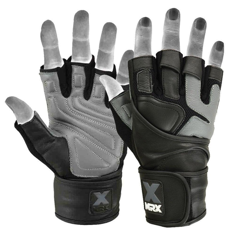 Load image into Gallery viewer, Mrx Men's Weight Lifting Pro Leather Gloves 18 Inches Long Wrist Strap
